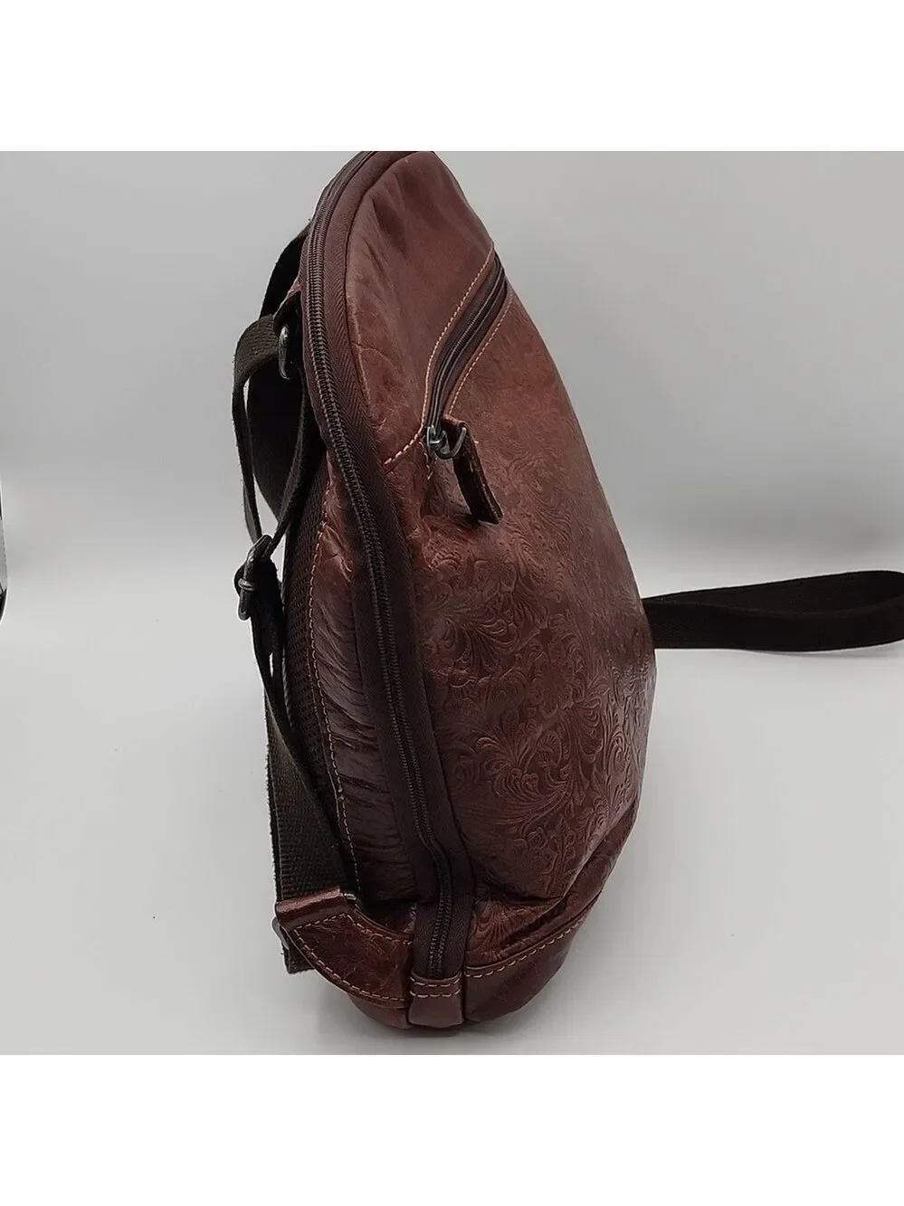 Jack Georges VOYAGER FLORAL BACKPACK/Crossbody GENUINE LEATHER HANDCRAFTED